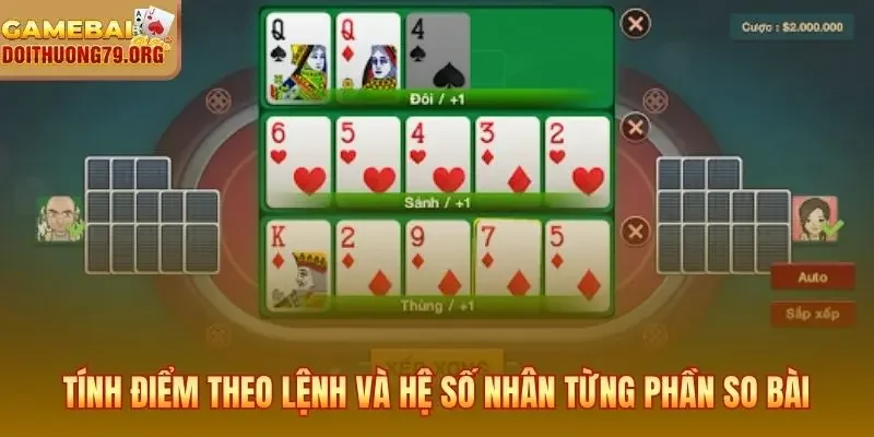 Luật Đánh Mậu Binh HitClub - Xếp 3 Chi Chuẩn Tránh Binh Lủng 3 Tính điểm theo lệnh và hệ số nhân từng phần so bài